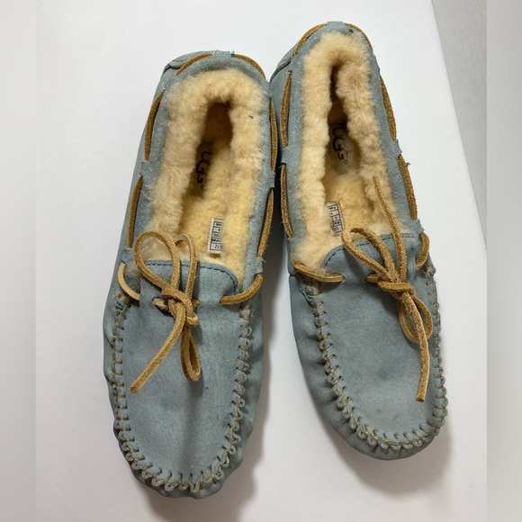 Ugg Pre-Owned Women’s Dakota Slippers Sky Blue Size 8 - Picture 8 of 13